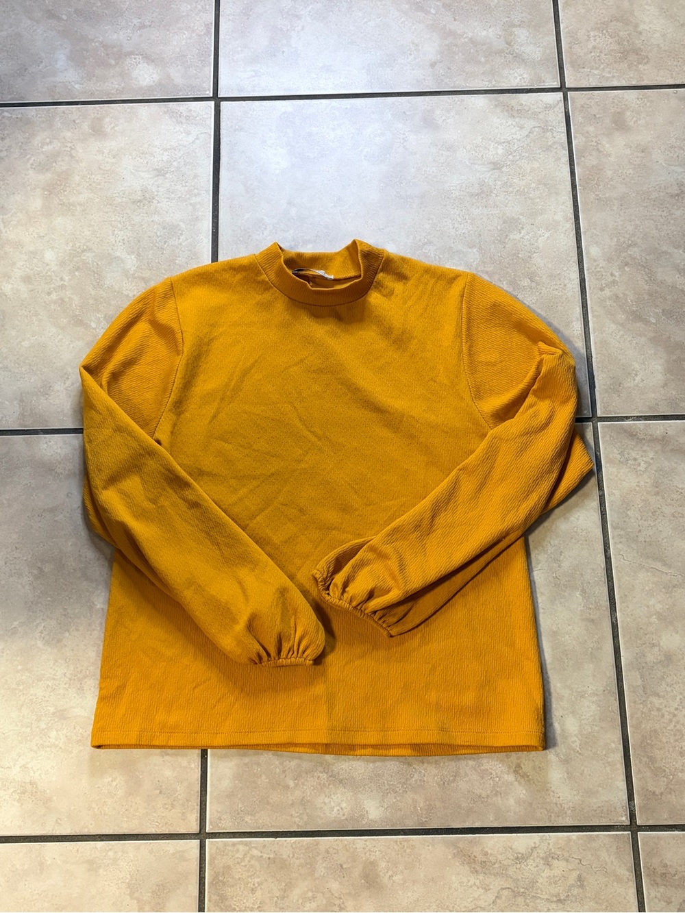 Zara Women's Golden Yellow Crewneck Sweater
